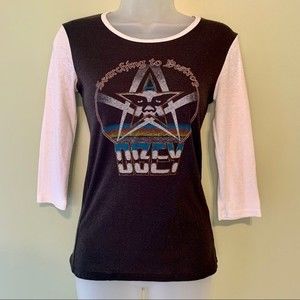Obey Raglan Graphic Tee Shirt, Size Small